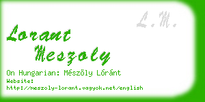 lorant meszoly business card
